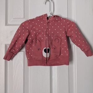 Carter's just for you bear hoodie with ears 6-9mo